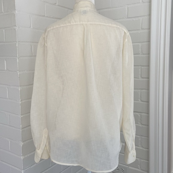 Womens Classic Poet White Blouse Top Size 16 - Picture 5 of 9